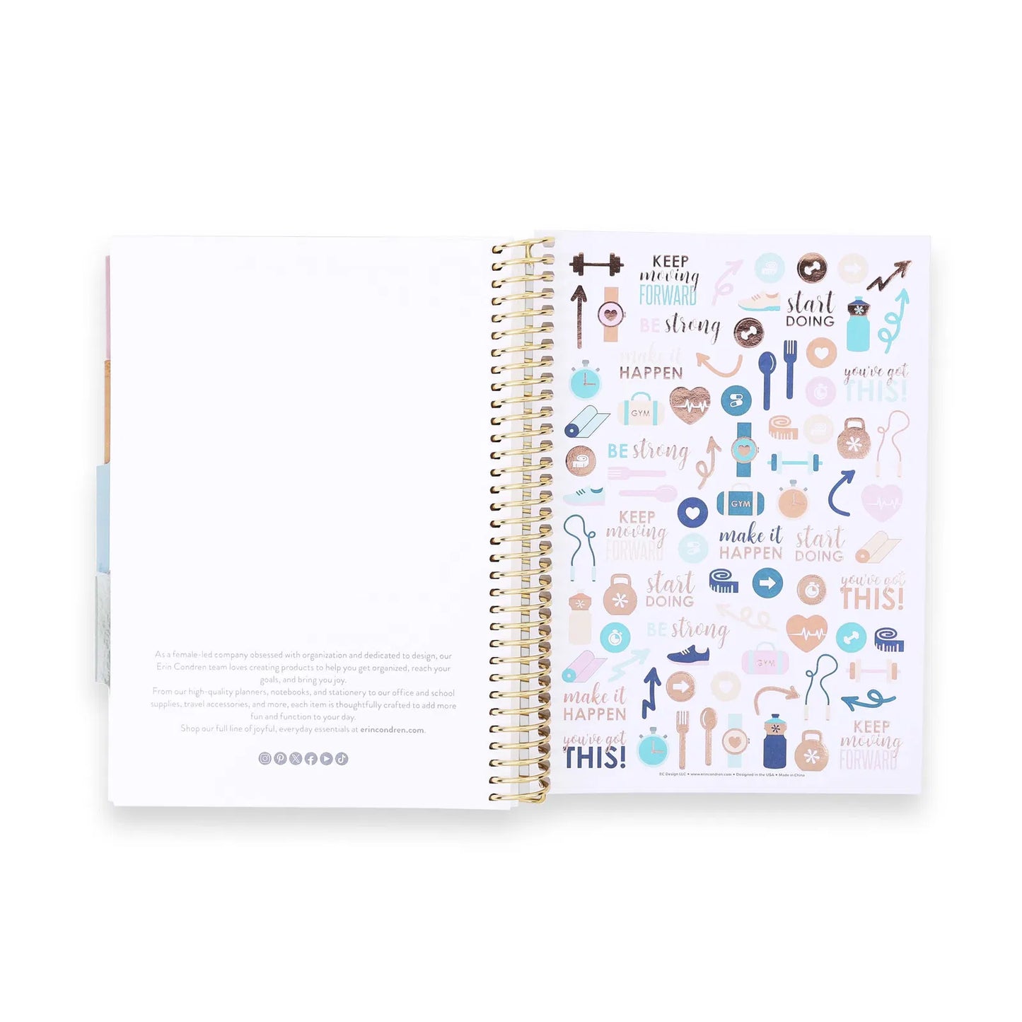 A5 Coiled Wellness Planner - Florals