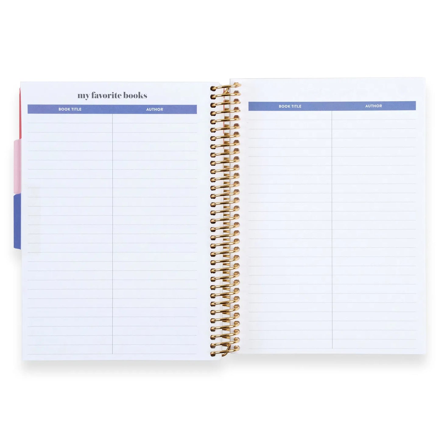 A5 Book Lovers Reading Log and Journal