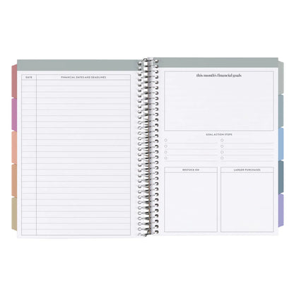 Champagne Vegan Leather A5 Budget Planner