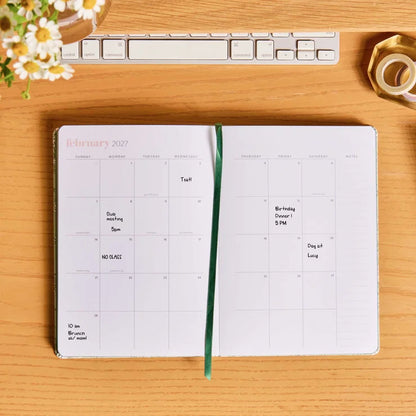 A5 Softbound Academic Planner - Toile Wallpaper Fern (August 2026 - July 2027)