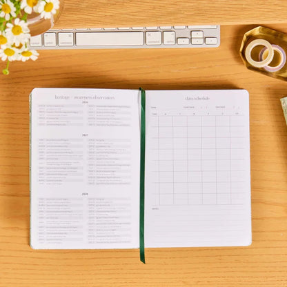 A5 Softbound Academic Planner - Toile Wallpaper Fern (August 2026 - July 2027)