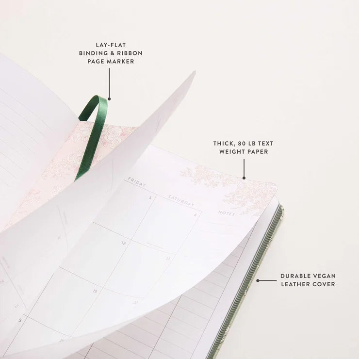 A5 Softbound Academic Planner - Toile Wallpaper Fern (August 2026 - July 2027)
