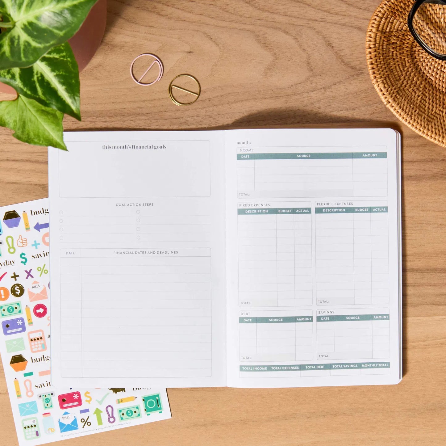 Budget Book Petite Planner - Minimal Hexagon