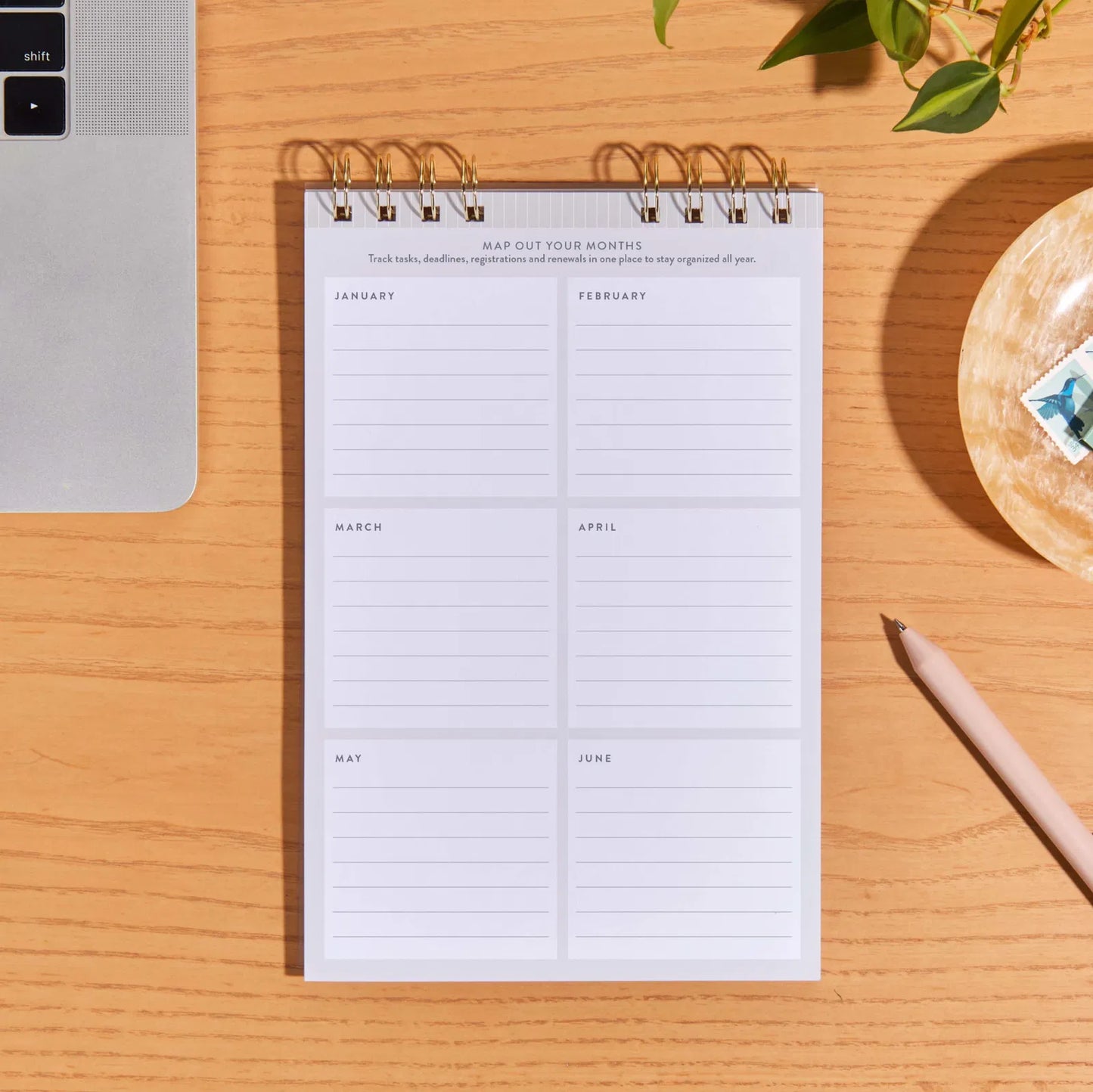 Admin Night Top Spiral Notepad - Colorblock Stripe