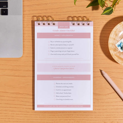 Admin Night Top Spiral Notepad - Colorblock Stripe