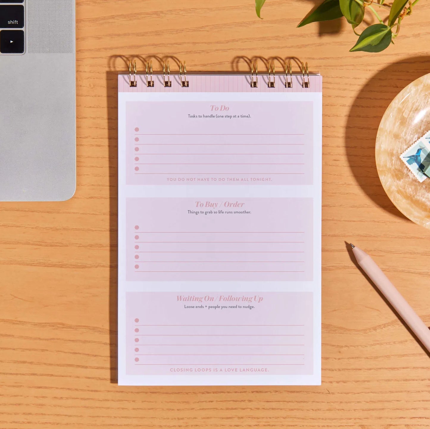 Admin Night Top Spiral Notepad - Colorblock Stripe