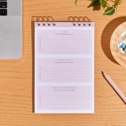 Admin Night Top Spiral Notepad - Colorblock Stripe