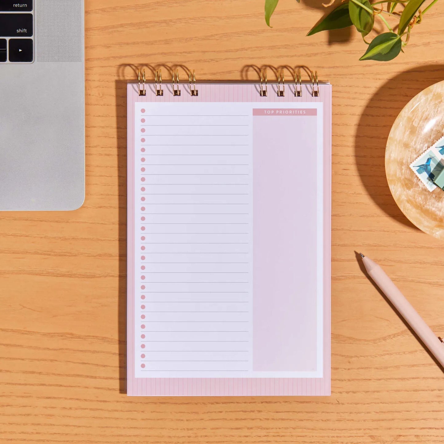 Admin Night Top Spiral Notepad - Colorblock Stripe