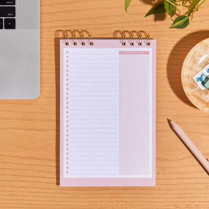 Admin Night Top Spiral Notepad - Colorblock Stripe