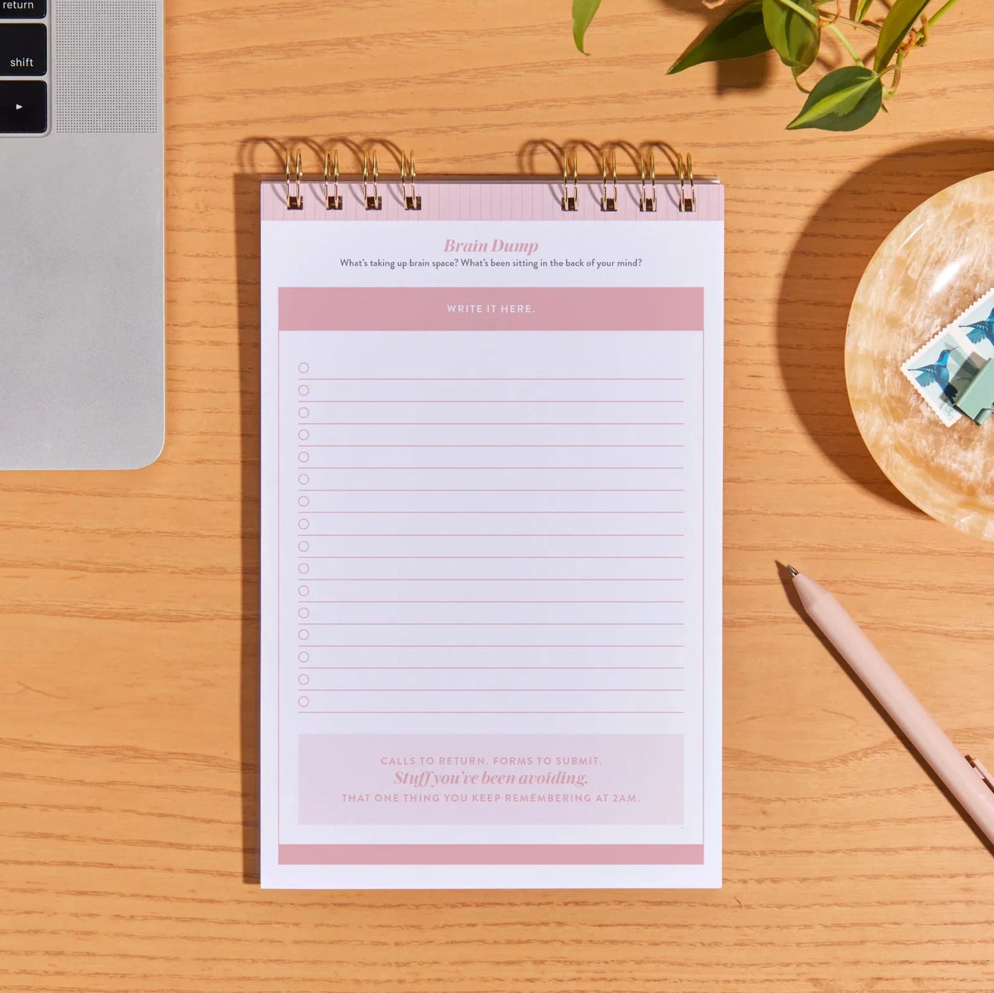 Admin Night Top Spiral Notepad - Colorblock Stripe