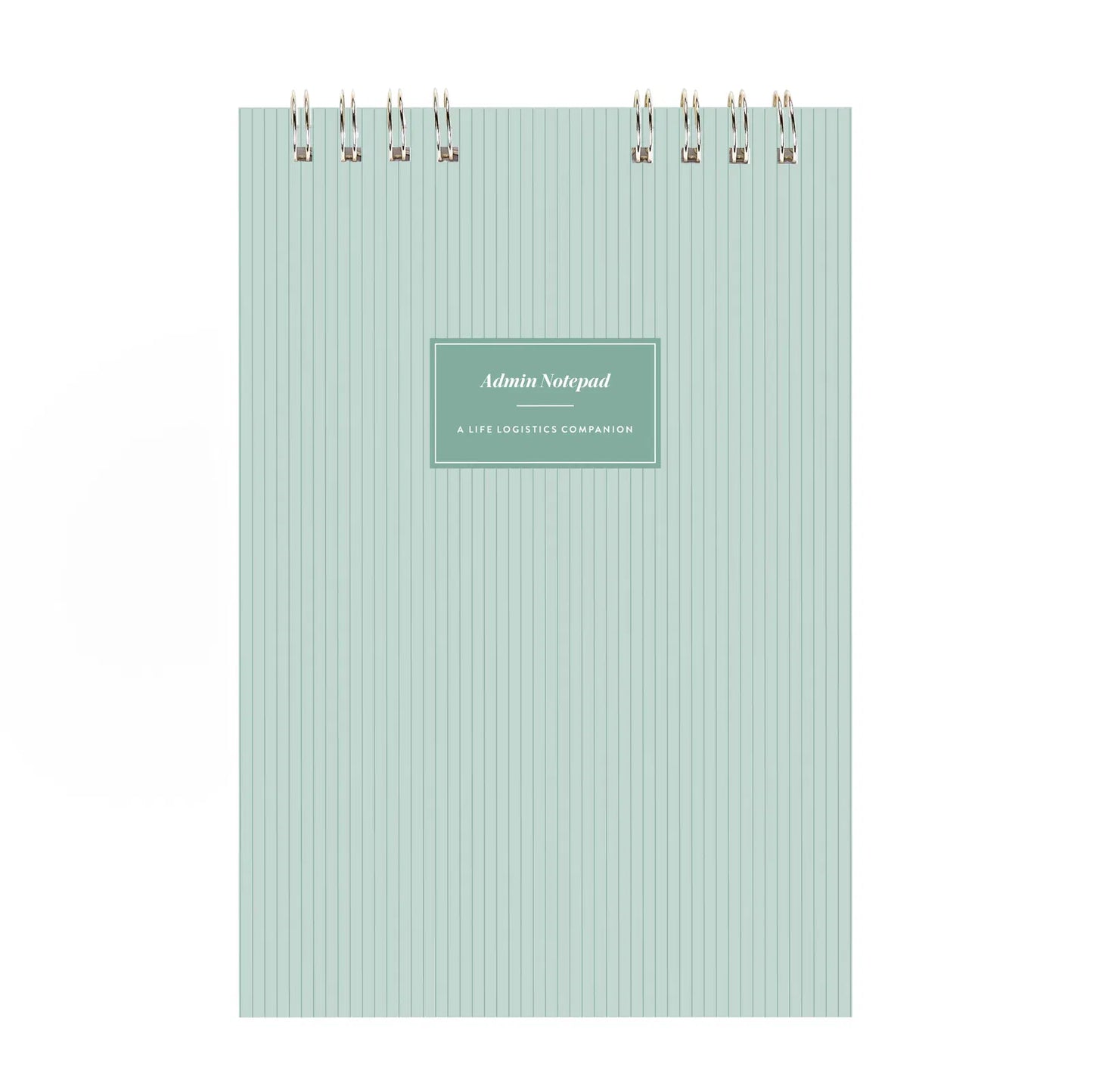 Admin Night Top Spiral Notepad - Pinstripe