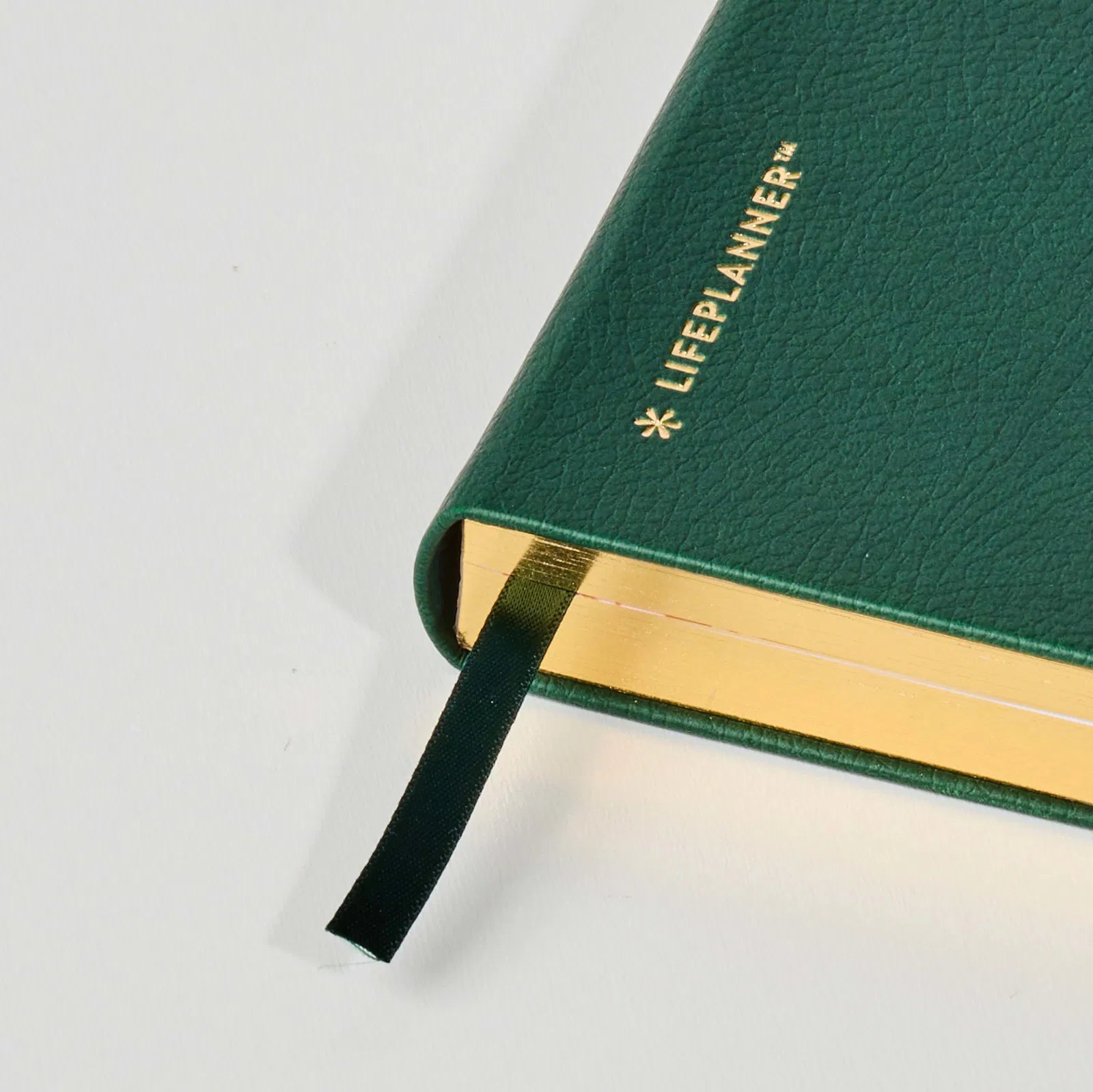 Green notebook with gold accent and 'Lifepartner' branding on a light gray background