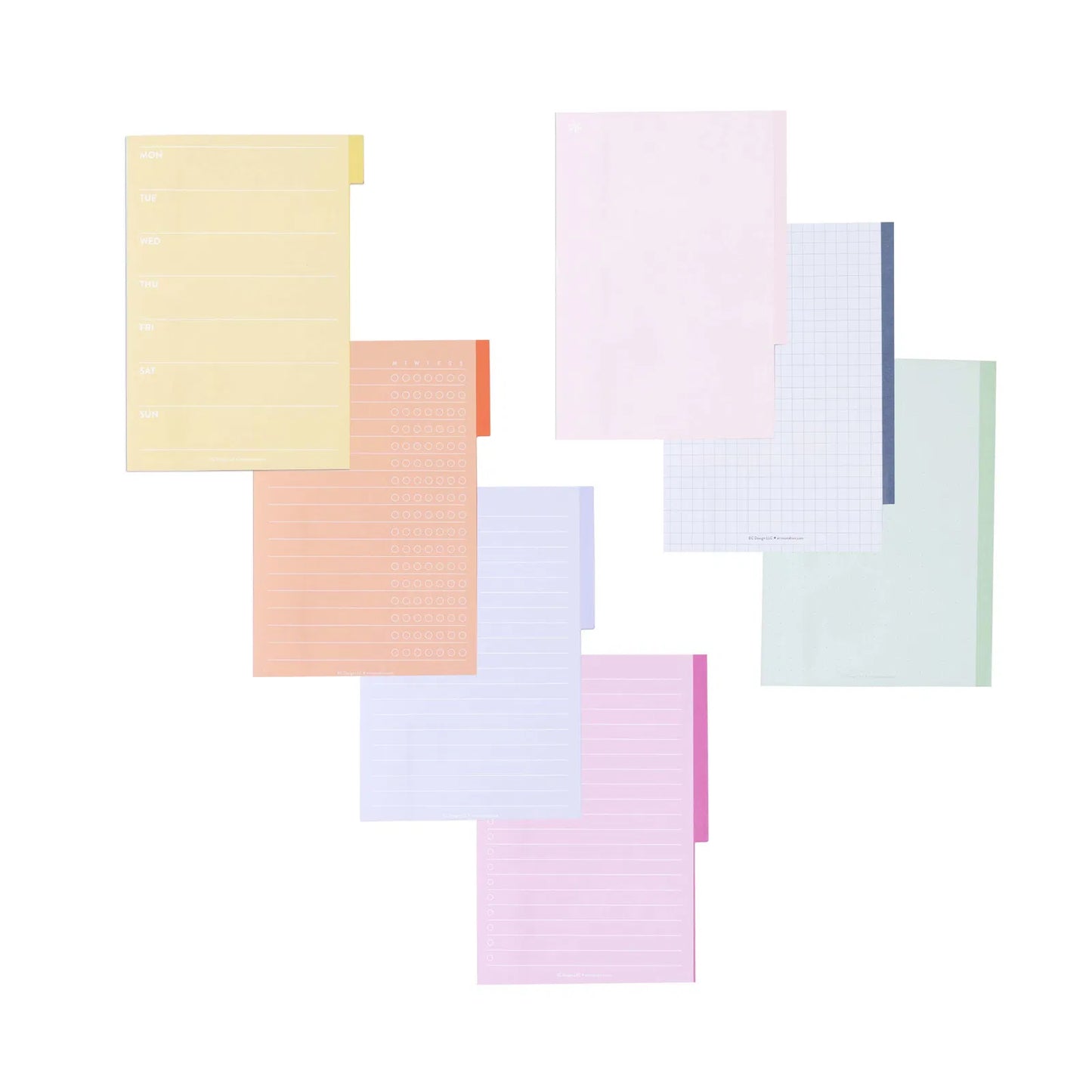 Colorful Functional Tabbed Sticky Notes Booklet