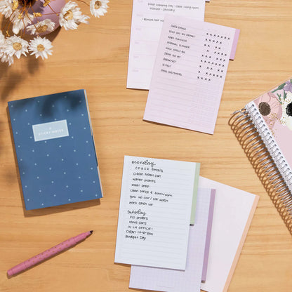 Earth Tones Functional Tabbed Sticky Notes Booklet