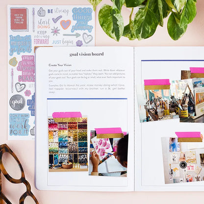 Goal Setting Petite Planner - Watercolor Stripes