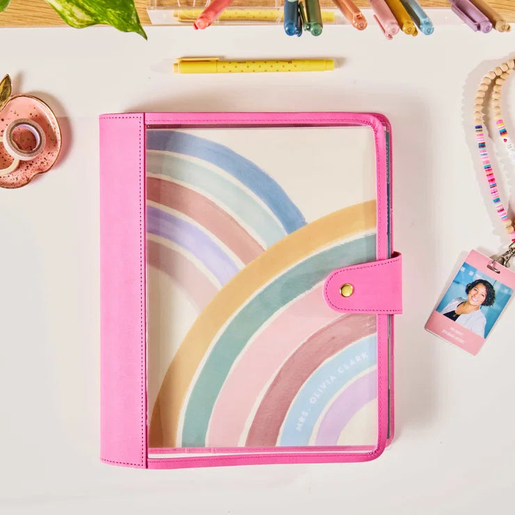 Large Clear Planner Folio - Candy