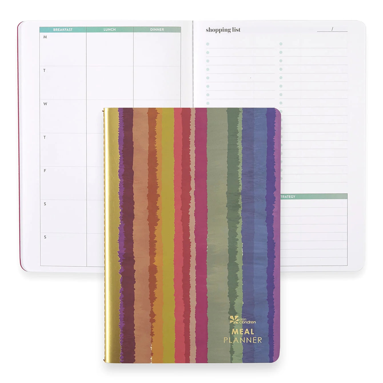 Meal Planner Petite Planner - Tie-Dye Stripes