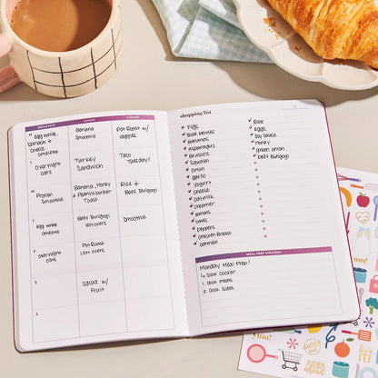 Meal Planner Petite Planner - Tie-Dye Stripes