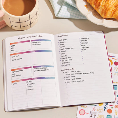 Meal Planner Petite Planner - Tie-Dye Stripes