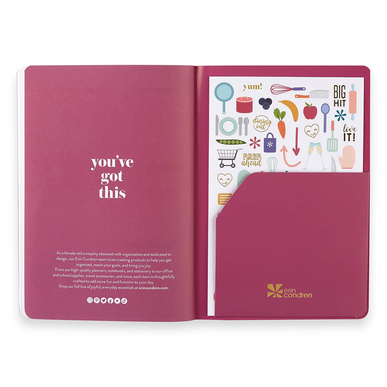 Meal Planner Petite Planner - Tie-Dye Stripes