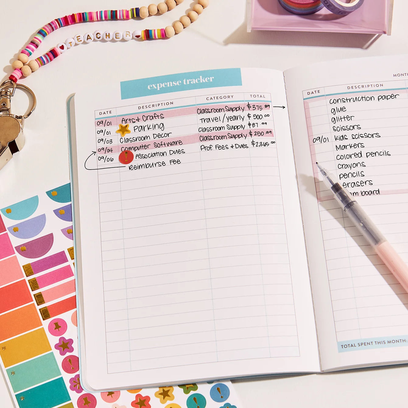 Teacher Tracker Petite Planner - School Supplies