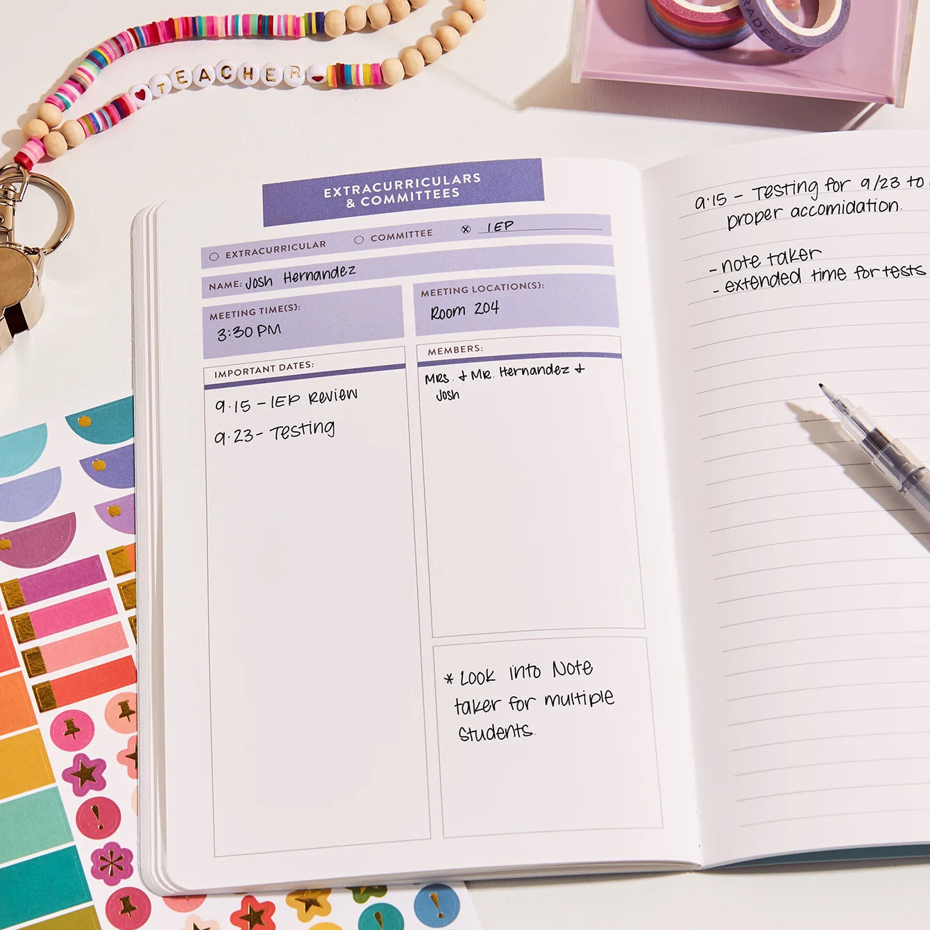 Teacher Tracker Petite Planner - School Supplies