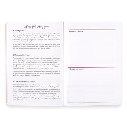 Wellness Log Petite Planner - Watercolor Palms