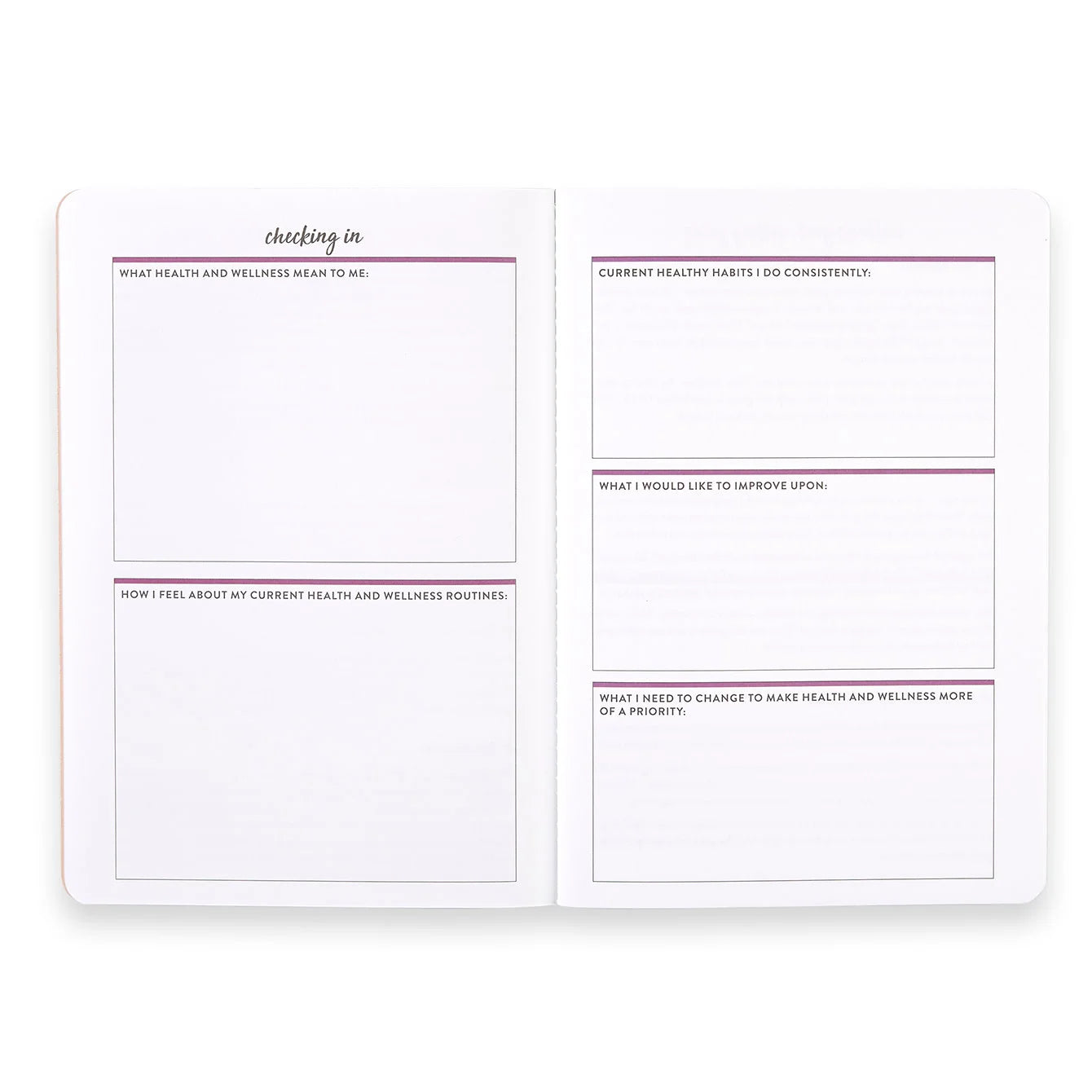 Wellness Log Petite Planner - Watercolor Palms