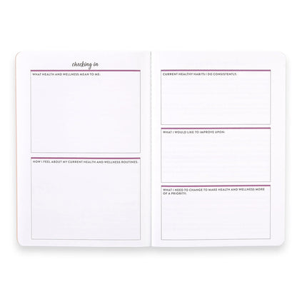 Wellness Log Petite Planner - Watercolor Palms