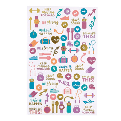 Wellness Log Petite Planner - Watercolor Palms