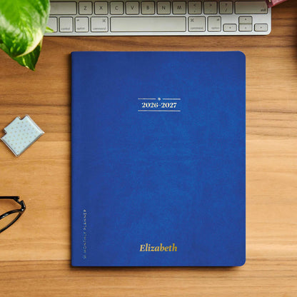 8x10 Softbound Monthly Planner - Royal Blue