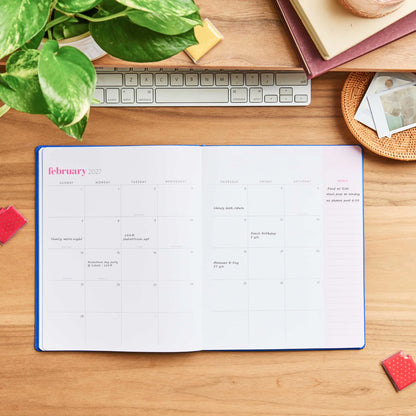 8x10 Softbound Monthly Planner - Royal Blue