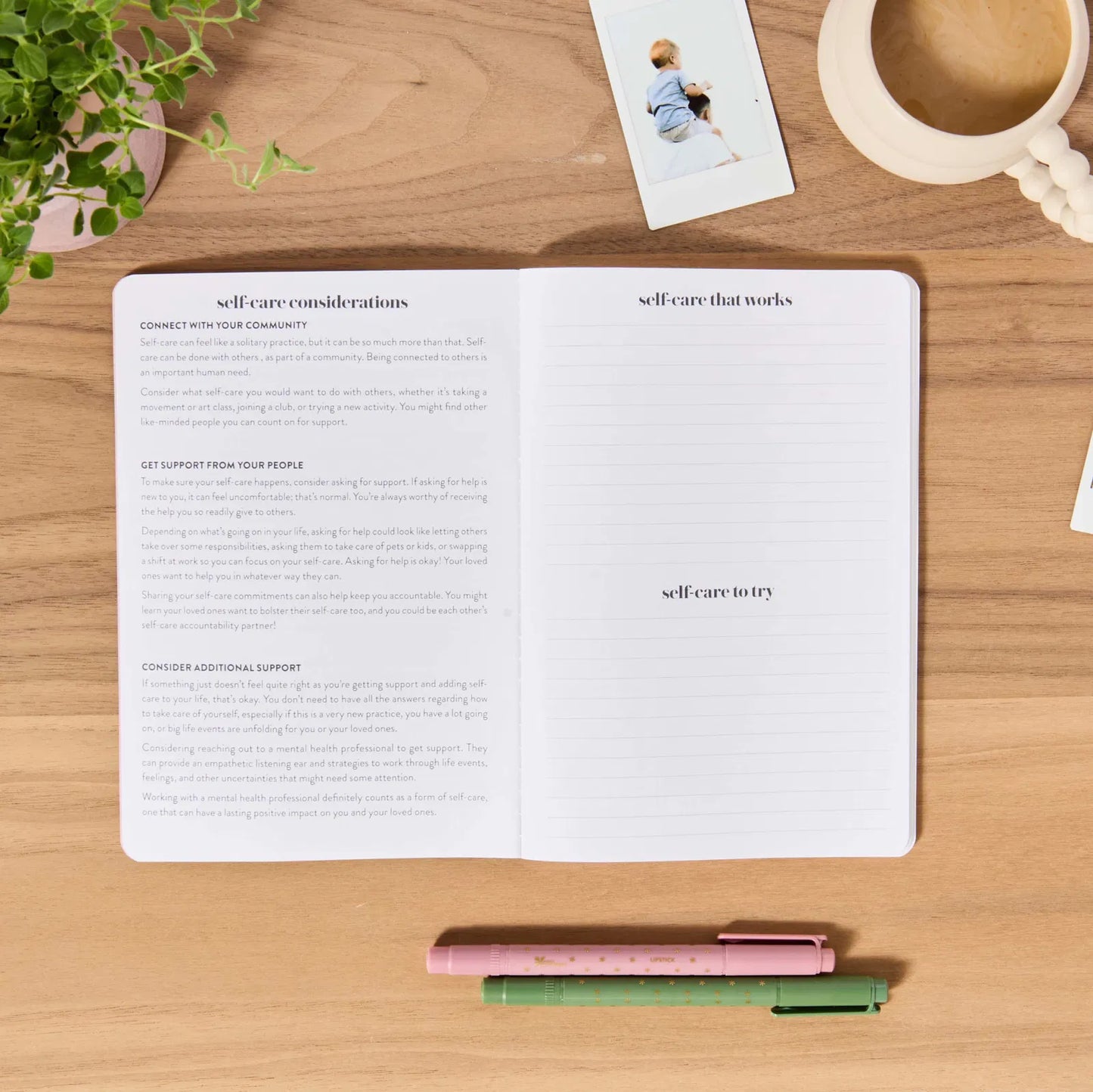 Self Care Journal Petite Planner - Asterisk