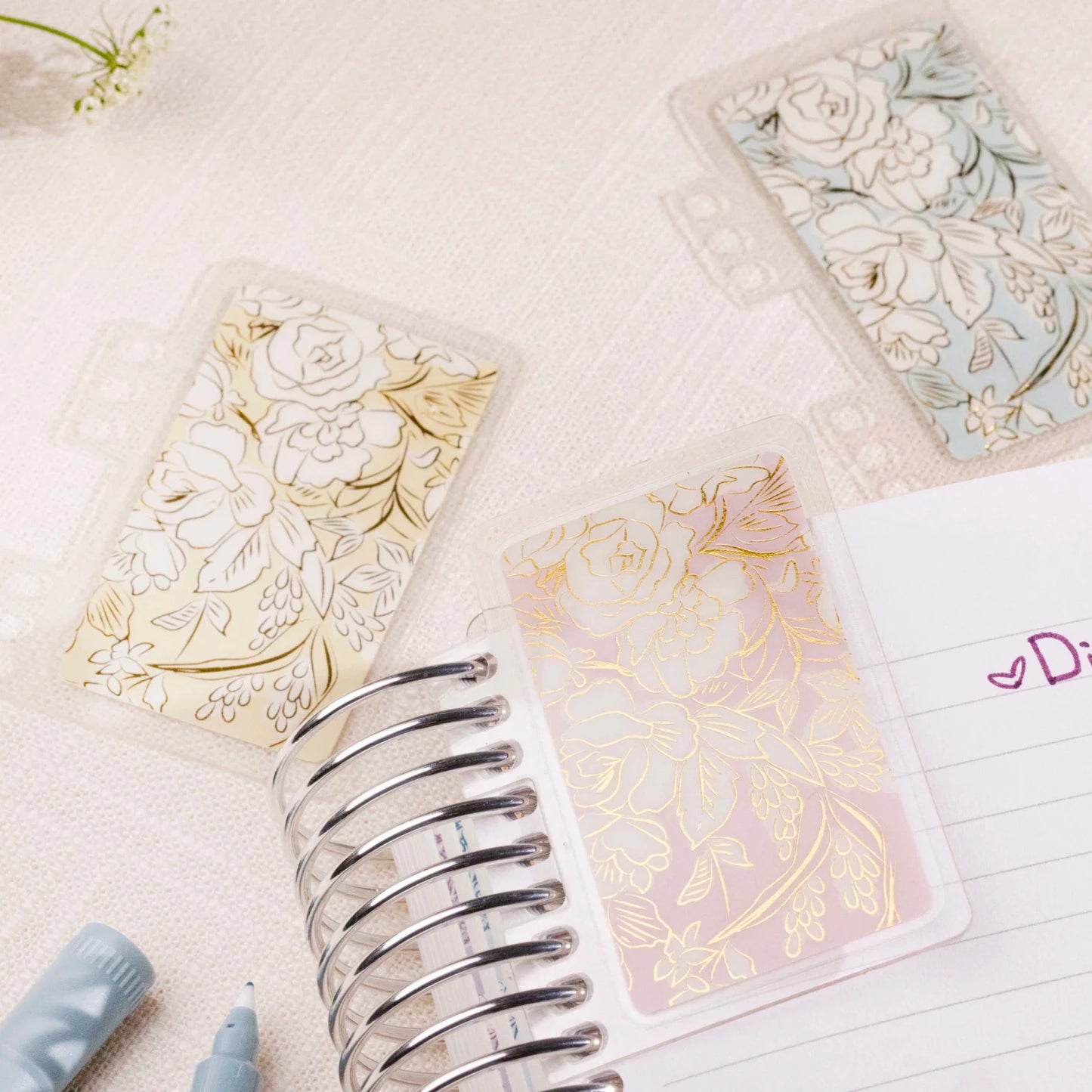 Mini Snap-In Bookmark Trio - Toile