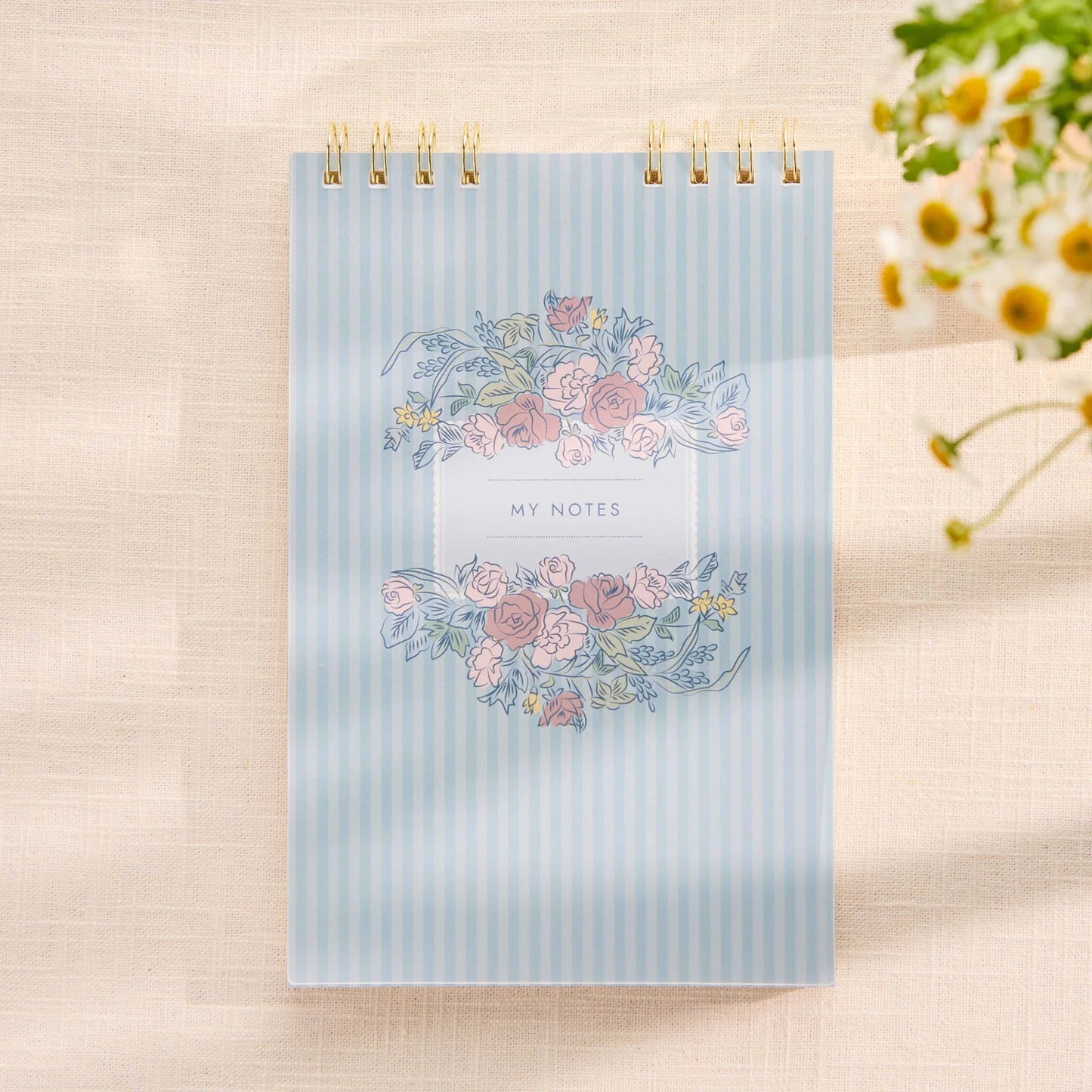 Toile Top Spiral Notepad - Lined