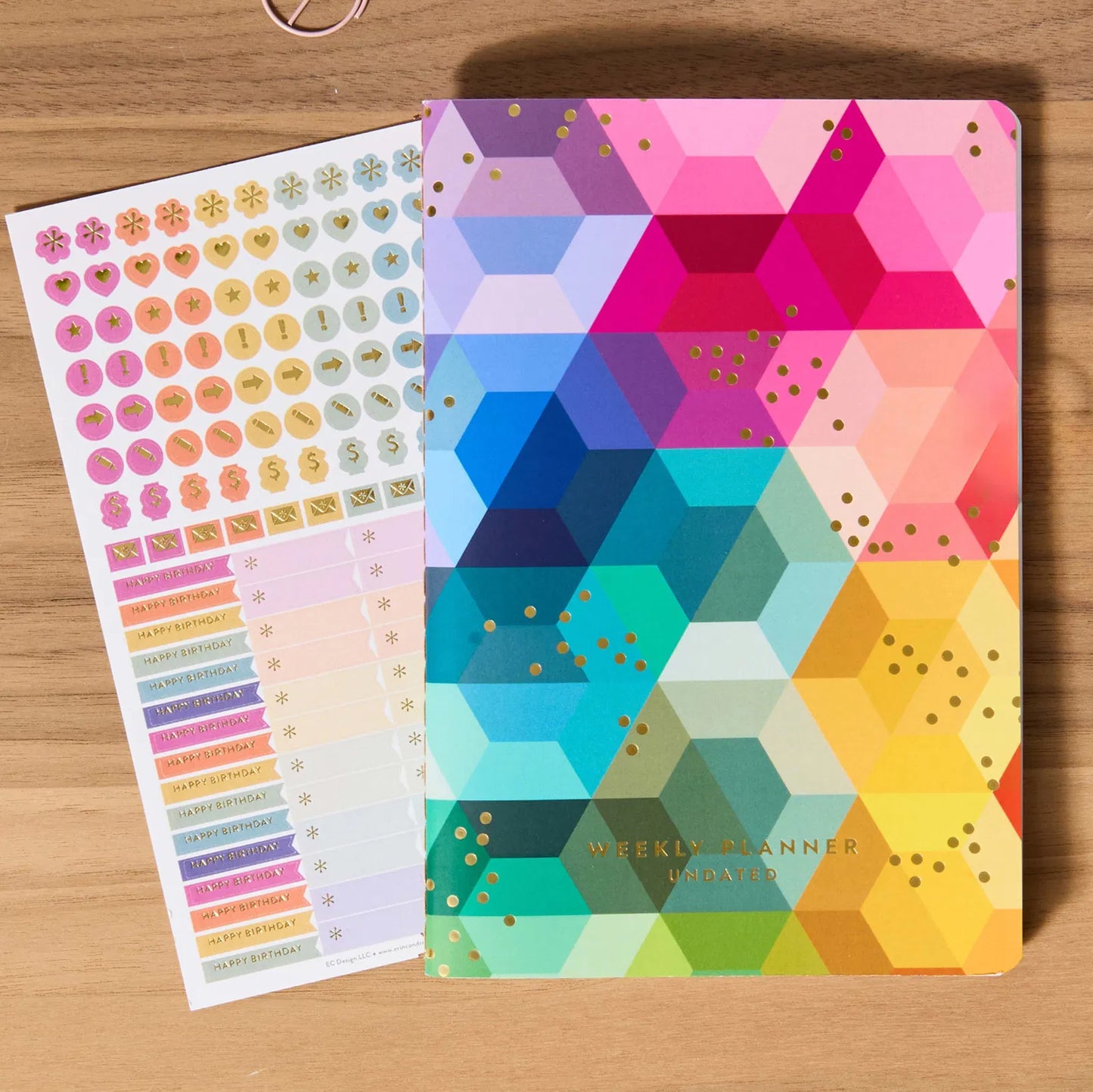 Undated Weekly Petite Planner - Hexagon