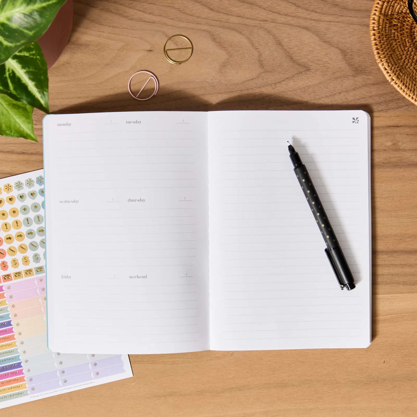 Undated Weekly Petite Planner - Hexagon