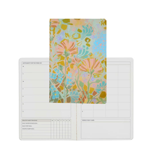 Wellness Log Petite Planner - Bold Florals
