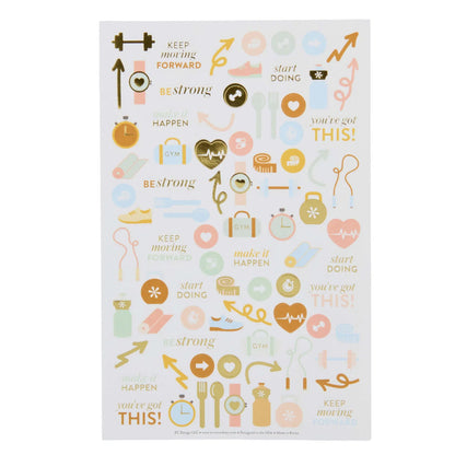 Wellness Log Petite Planner - Bold Florals