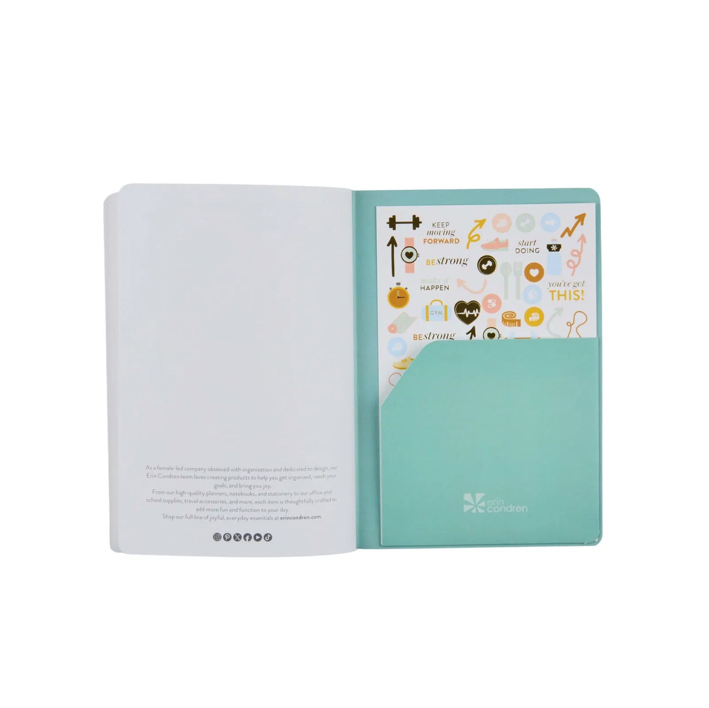 Wellness Log Petite Planner - Bold Florals